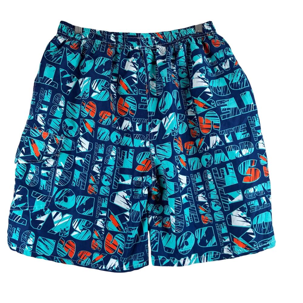 Hollister Swimsuit Board Shorts Mens Large Skate Board Print Vibrant Surf Pool - Picture 2 of 9